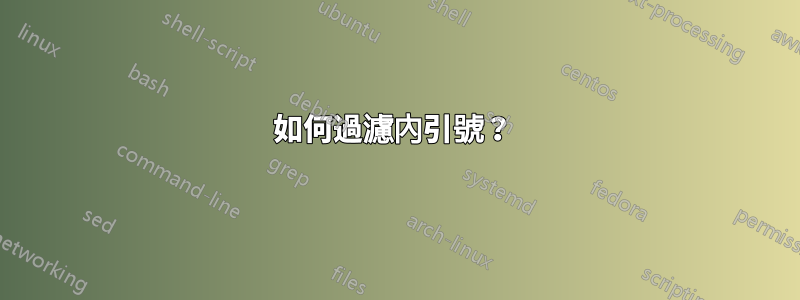 如何過濾內引號？ 