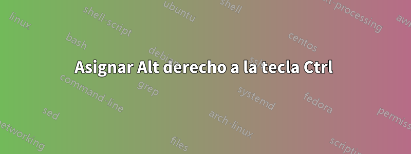 Asignar Alt derecho a la tecla Ctrl