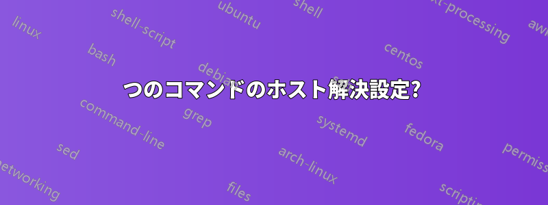1 つのコマンドのホスト解決設定? 