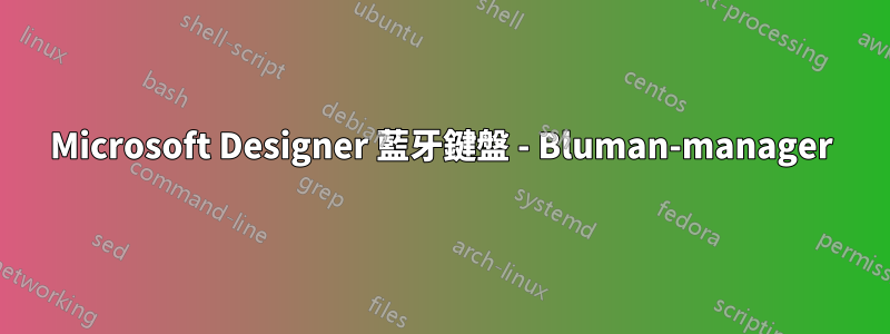 Microsoft Designer 藍牙鍵盤 - Bluman-manager