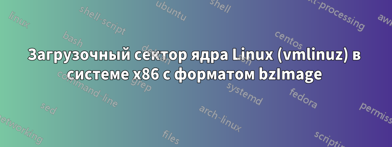 Загрузочный сектор ядра Linux (vmlinuz) в системе x86 с форматом bzImage