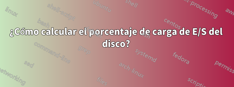 ¿Cómo calcular el porcentaje de carga de E/S del disco?