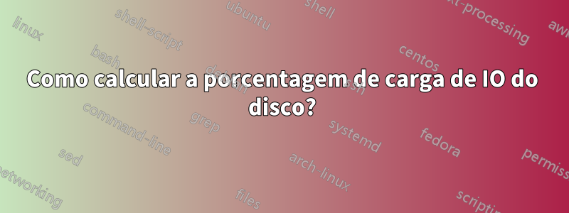 Como calcular a porcentagem de carga de IO do disco?