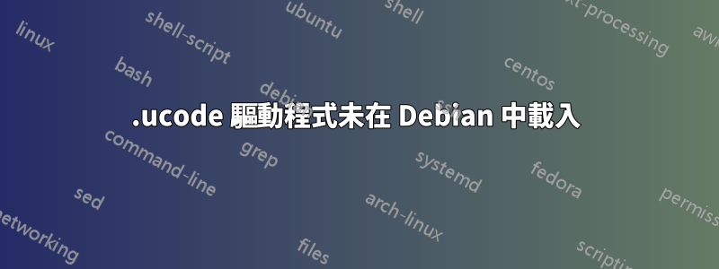 .ucode 驅動程式未在 Debian 中載入