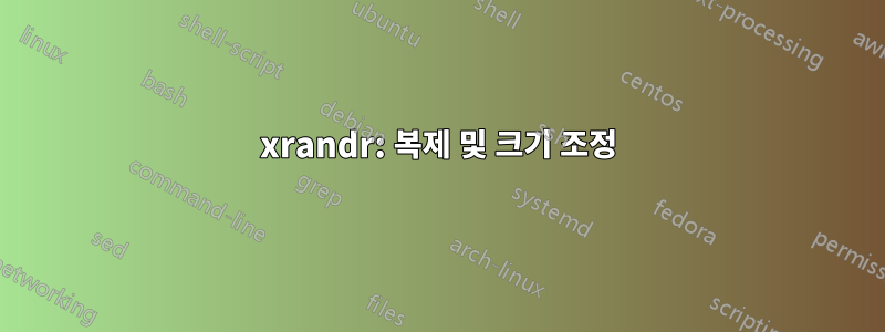 xrandr: 복제 및 크기 조정