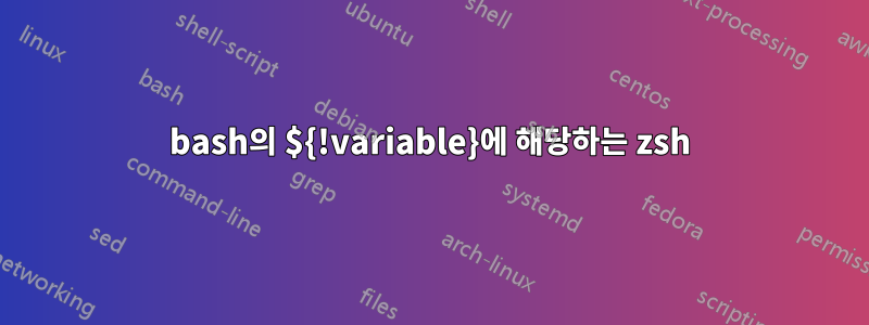 bash의 ${!variable}에 해당하는 zsh