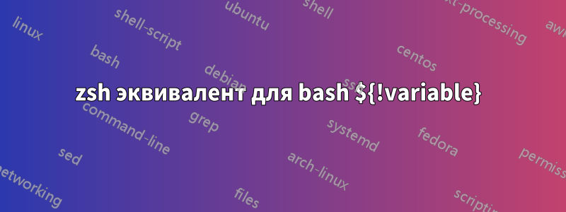 zsh эквивалент для bash ${!variable} 