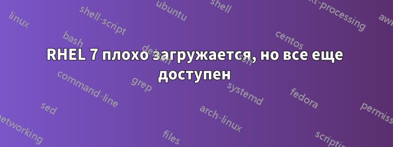 RHEL 7 плохо загружается, но все еще доступен