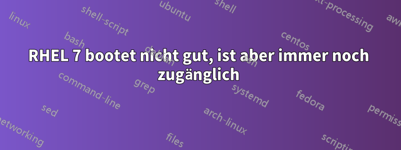 RHEL 7 bootet nicht gut, ist aber immer noch zugänglich