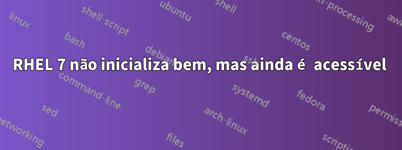 RHEL 7 não inicializa bem, mas ainda é acessível