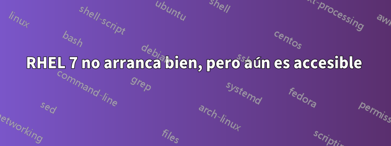 RHEL 7 no arranca bien, pero aún es accesible