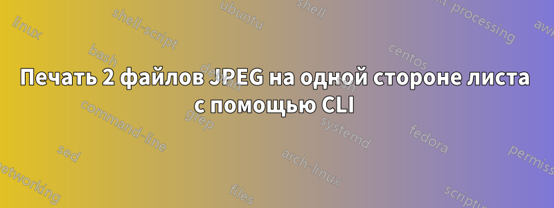 Печать 2 файлов JPEG на одной стороне листа с помощью CLI