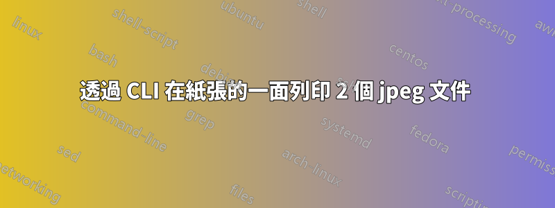 透過 CLI 在紙張的一面列印 2 個 jpeg 文件