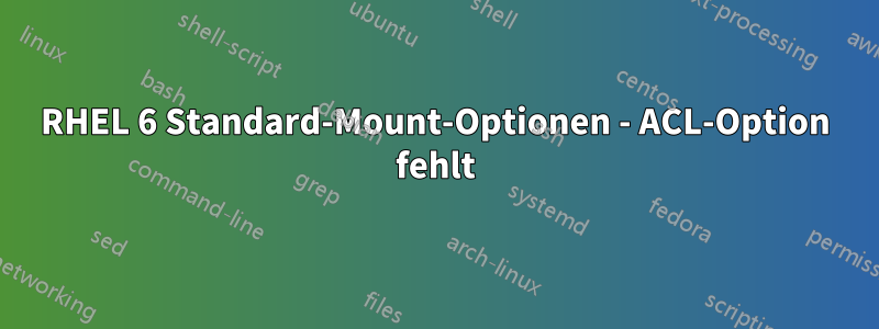 RHEL 6 Standard-Mount-Optionen - ACL-Option fehlt