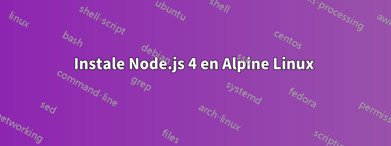 Instale Node.js 4 en Alpine Linux