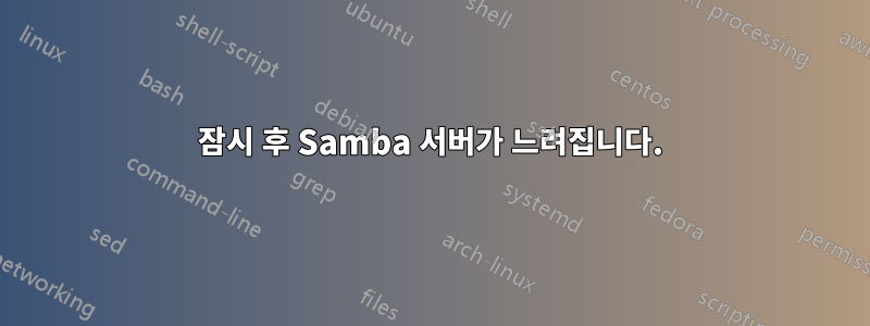 잠시 후 Samba 서버가 느려집니다.