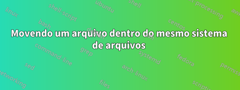 Movendo um arquivo dentro do mesmo sistema de arquivos
