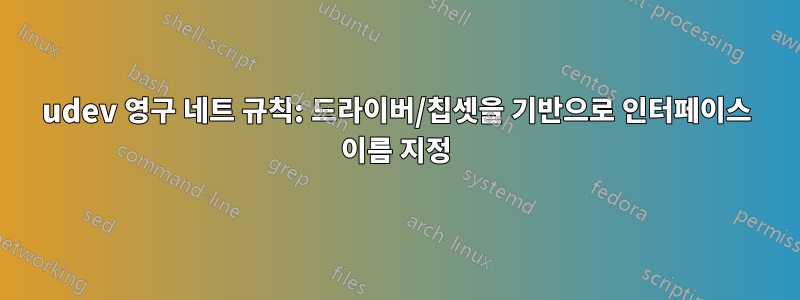 udev 영구 네트 규칙: 드라이버/칩셋을 기반으로 인터페이스 이름 지정