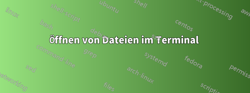 Öffnen von Dateien im Terminal