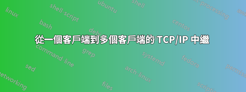 從一個客戶端到多個客戶端的 TCP/IP 中繼