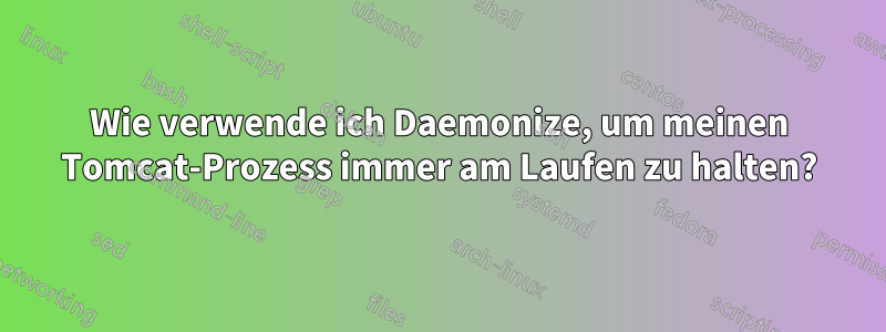 Wie verwende ich Daemonize, um meinen Tomcat-Prozess immer am Laufen zu halten?