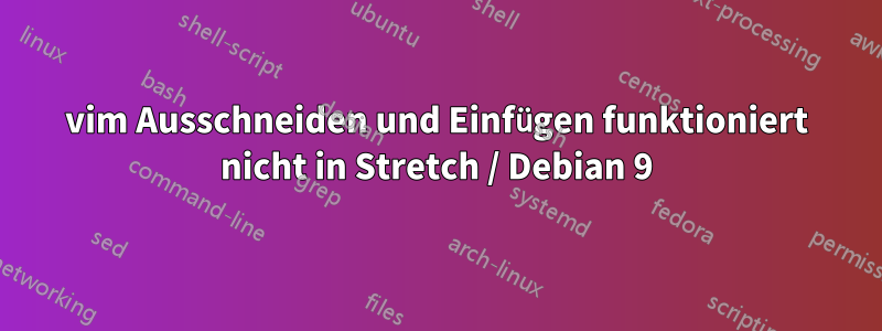 vim Ausschneiden und Einfügen funktioniert nicht in Stretch / Debian 9