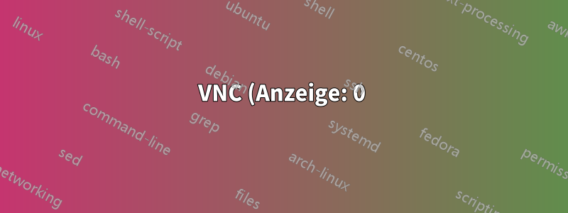 VNC (Anzeige: 0) über SSH mit Arch