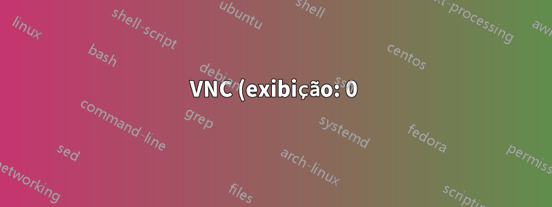 VNC (exibição: 0) através de SSH com Arch