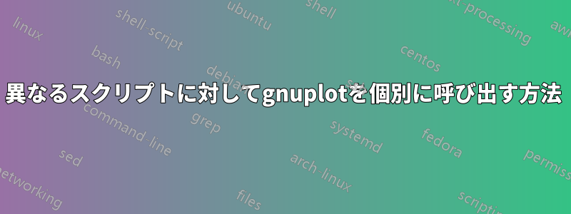 異なるスクリプトに対してgnuplotを個別に呼び出す方法