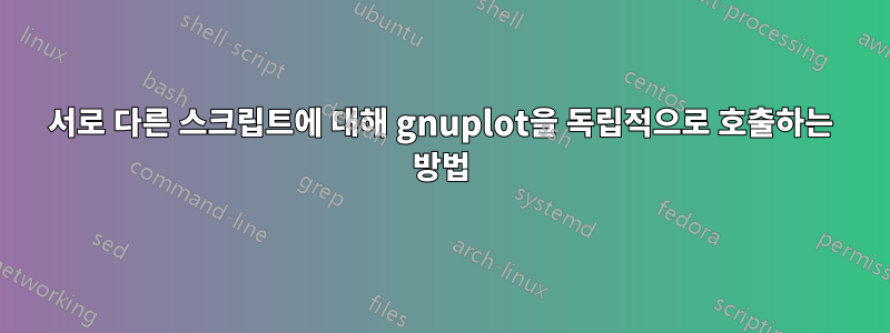 서로 다른 스크립트에 대해 gnuplot을 독립적으로 호출하는 방법