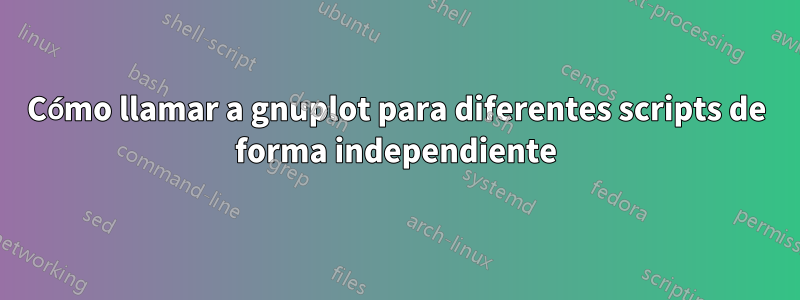 Cómo llamar a gnuplot para diferentes scripts de forma independiente