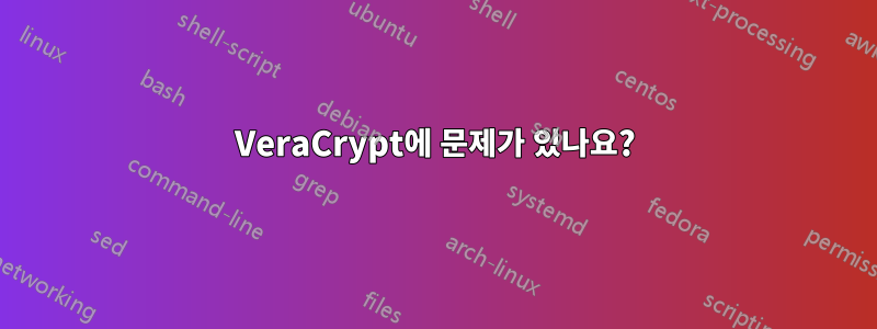 VeraCrypt에 문제가 있나요?