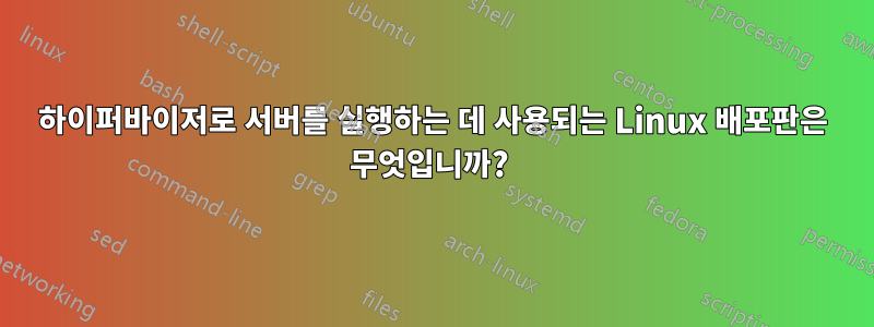 하이퍼바이저로 서버를 실행하는 데 사용되는 Linux 배포판은 무엇입니까? 