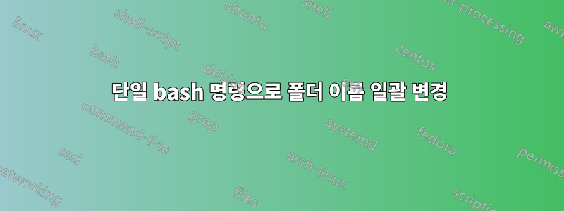 단일 bash 명령으로 폴더 이름 일괄 변경