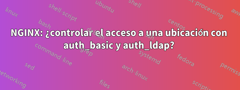 NGINX: ¿controlar el acceso a una ubicación con auth_basic y auth_ldap?