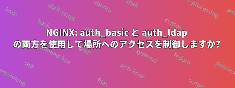 NGINX: auth_basic と auth_ldap の両方を使用して場所へのアクセスを制御しますか?