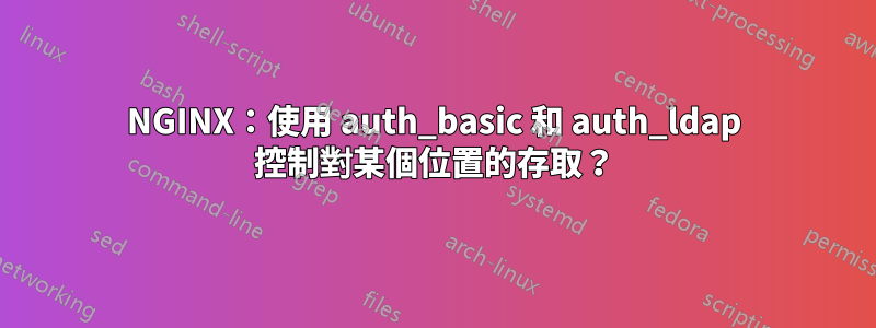 NGINX：使用 auth_basic 和 auth_ldap 控制對某個位置的存取？