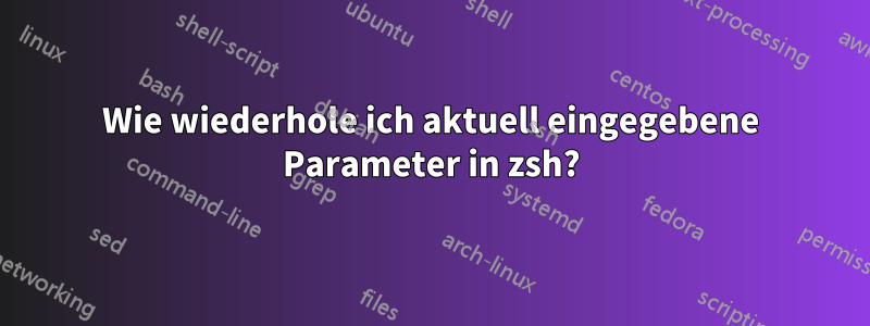 Wie wiederhole ich aktuell eingegebene Parameter in zsh?