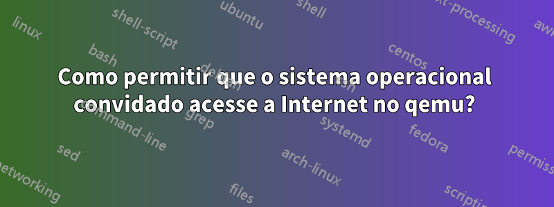 Como permitir que o sistema operacional convidado acesse a Internet no qemu?