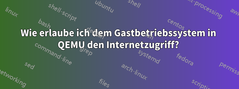 Wie erlaube ich dem Gastbetriebssystem in QEMU den Internetzugriff?