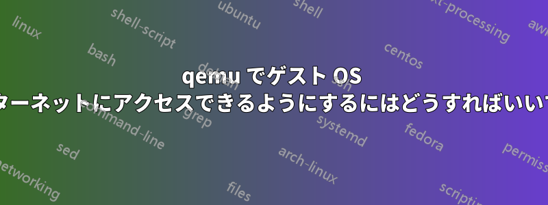 qemu でゲスト OS がインターネットにアクセスできるようにするにはどうすればいいですか?