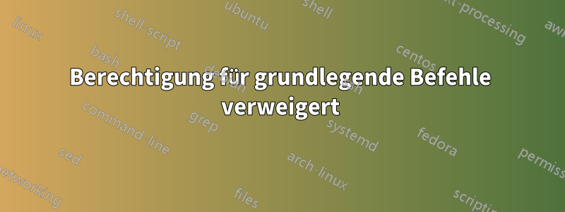 Berechtigung für grundlegende Befehle verweigert