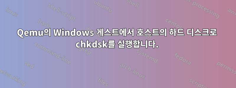 Qemu의 Windows 게스트에서 호스트의 하드 디스크로 chkdsk를 실행합니다.