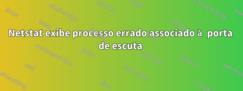 Netstat exibe processo errado associado à porta de escuta