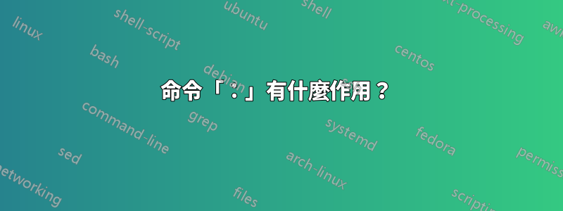 命令「：」有什麼作用？ 