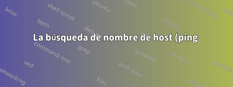 La búsqueda de nombre de host (ping) se bloquea indefinidamente