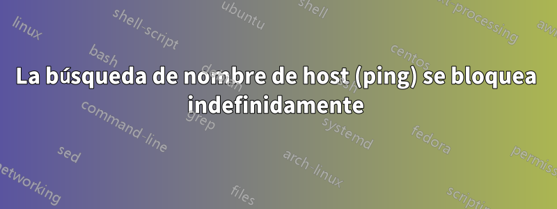 La búsqueda de nombre de host (ping) se bloquea indefinidamente