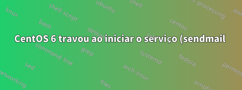 CentOS 6 travou ao iniciar o serviço (sendmail) e não consegue fazer login
