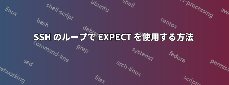 SSH のループで EXPECT を使用する方法