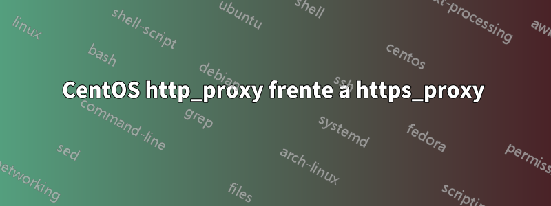 CentOS http_proxy frente a https_proxy